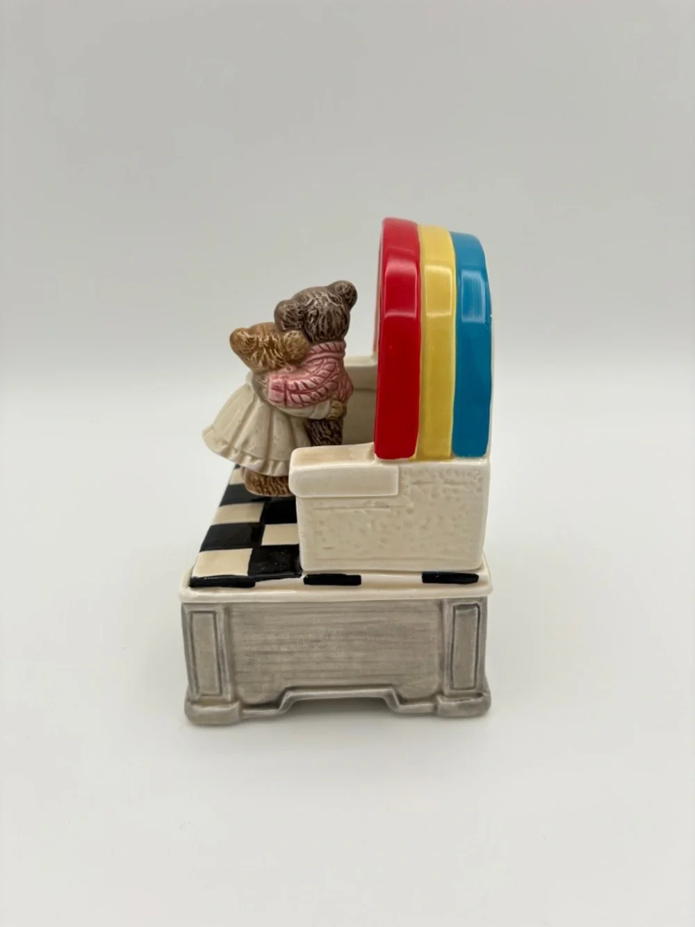 Vintage Otagiri Japan Teddy Bear Music Box Dancing Bears Diner - Picture 8 of 16